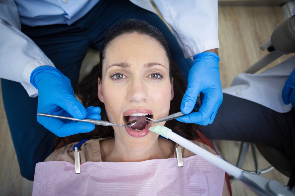 woman at dentist